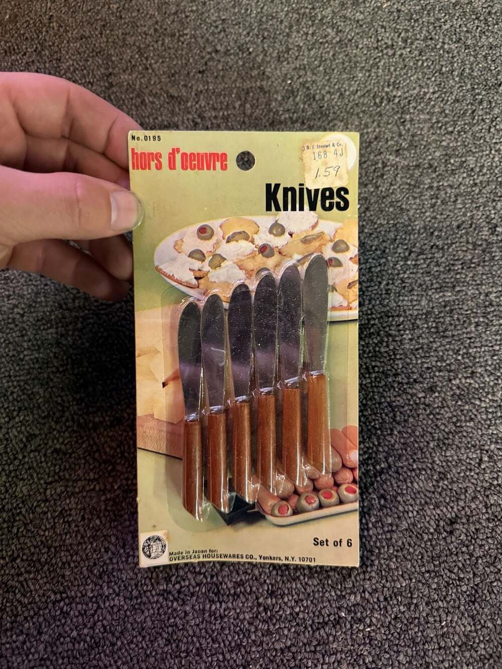 Vintage Overseas Housewares Co. Hors D'oeuvre Knives Set of 6